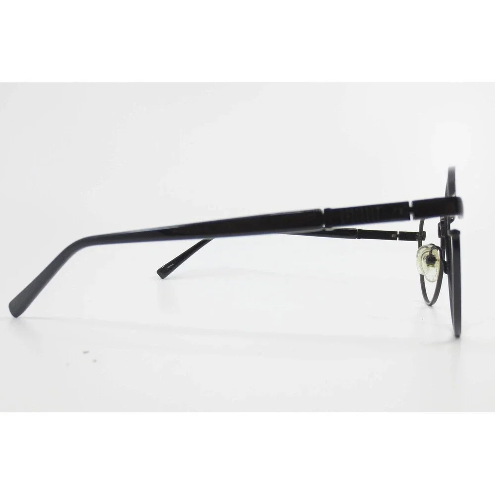 MM 20203 BK Round Matte Black Metal Eyeglass Frames 52-21-140 Mens Womens
